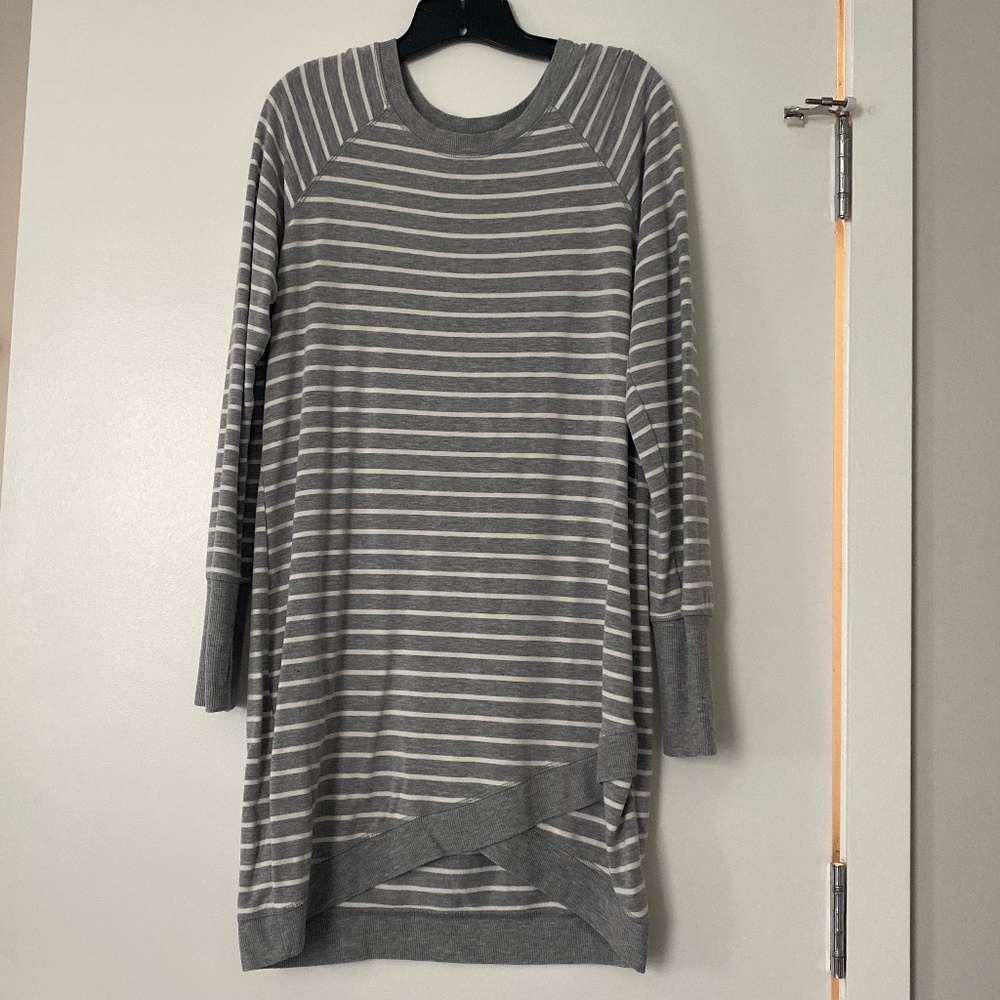 Grey striped dress